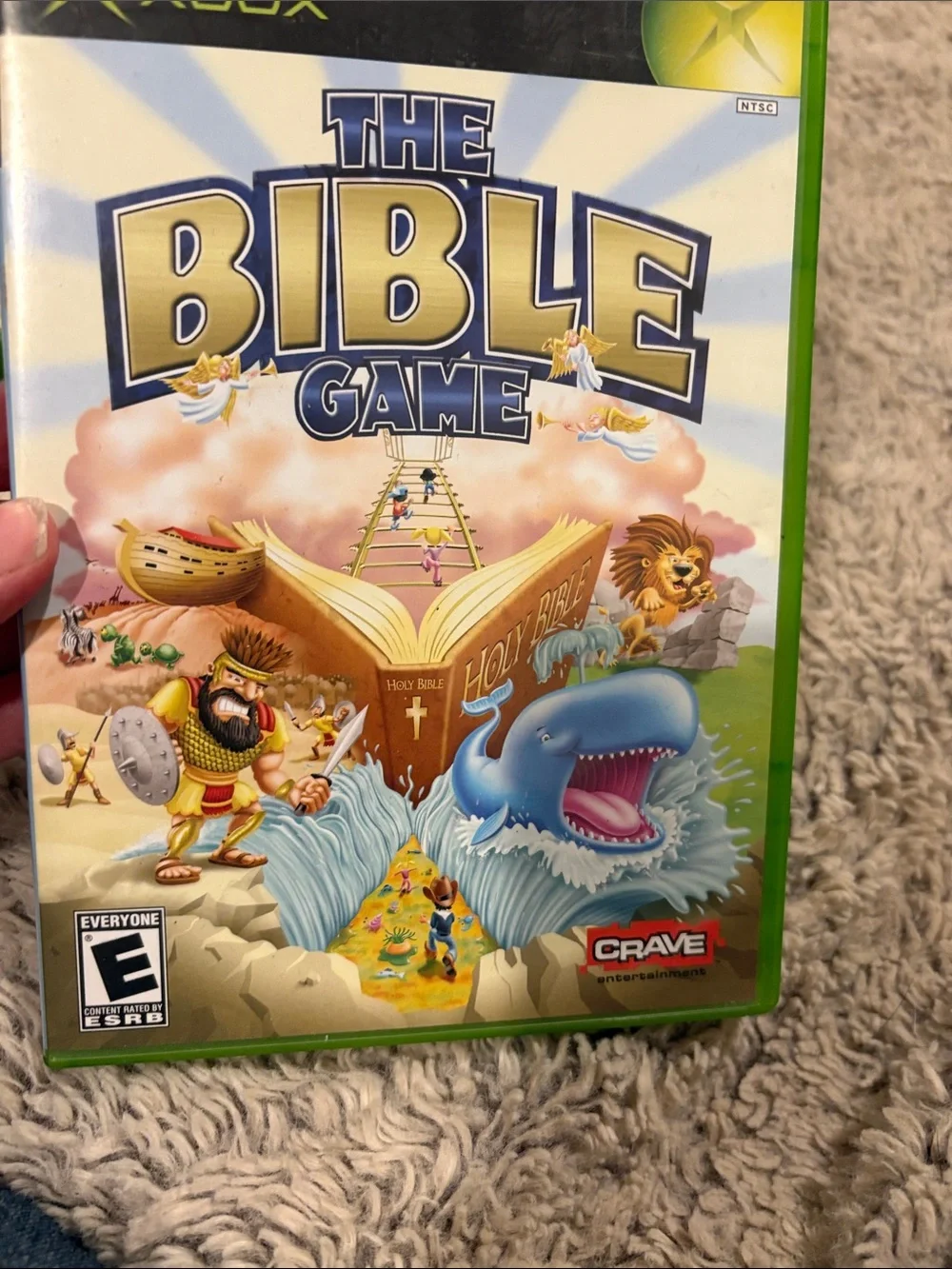 Microsoft Xbox Game Bundle OS Finding Nemo Shark Tale Bible Game Good Lot of 3